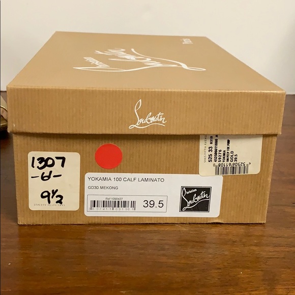 Gold Peep-Toe Heels - Picture 3 of 3